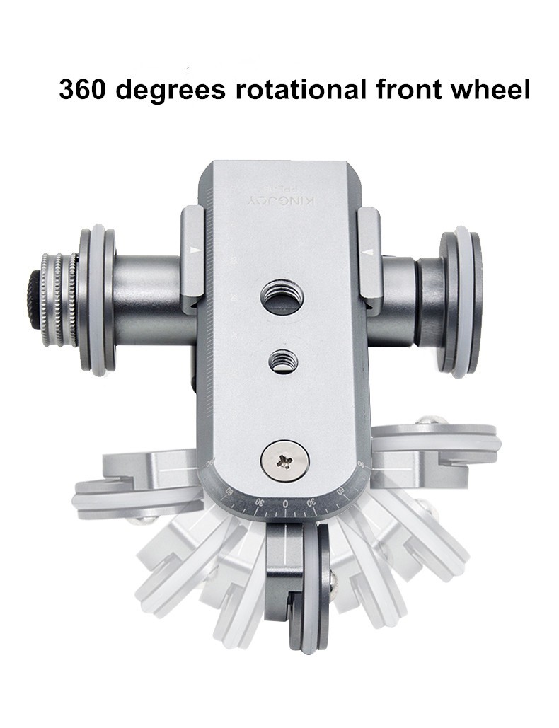 Kingjoy de aluminio mecanizado CNC de alta precisión de la fotografía electrónica auto-dolly PPL-06 para DSLR